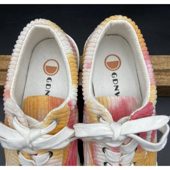 GOOD NEWS OPAL TIE DYE CORDUROY. PINK/ORANGE SIZE US 7 / UK 5 / EU 38 NWOT - Picture 6 of 10